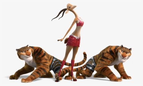 Zootopia Gazelle And Her Tigers - Zootopia Gazelle Tigers, HD Png Download, Transparent PNG