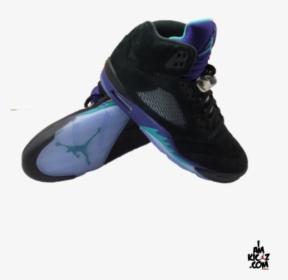 Air Jordan Retro 5 “black Grapes” - Sneakers, HD Png Download, Transparent PNG