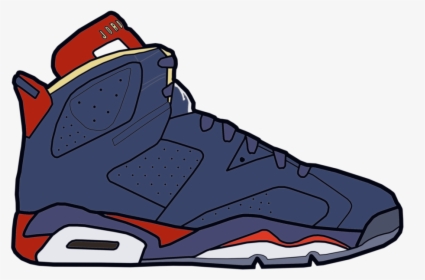 Jumpman Air Jordan Shoe Drawing Sneakers - Jordan Shoes Drawing, HD Png Download, Transparent PNG