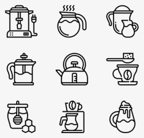 Coffee - Hand Drawn Social Media Icons Png, Transparent Png, Transparent PNG