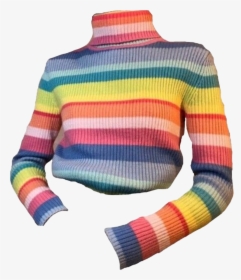 #rainbow #sweater #clothes #shirt #pink #blue #green - Rainbow Aesthetic Clothes Png, Transparent Png, Transparent PNG