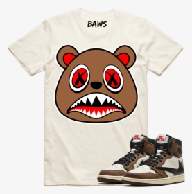 Cinnamon Baws Sneaker Tees Shirt - Aj1 Travis Scott, HD Png Download, Transparent PNG