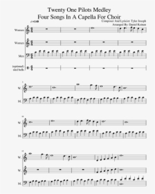Twenty One Pilots Medley Four Songs For Choir A Capella - Fade To Black Apocalyptica Violin Sheet Music, HD Png Download, Transparent PNG