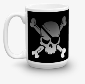 Transparent Pirate Skull Png - Bones And Skull Pirate Flag, Png Download, Transparent PNG