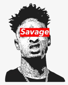 21 Savage Rapper - 21 Savage Posters, HD Png Download, Transparent PNG