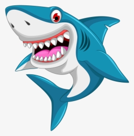 Great Cheesecake Shark White Cartoon Tart Clipart - Shark Cartoon Png, Transparent Png, Transparent PNG