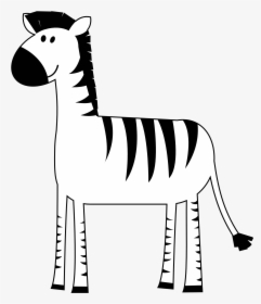 Pink Zebra Clipart Free Images - Cartoon Zebra Black And White, HD Png Download, Transparent PNG