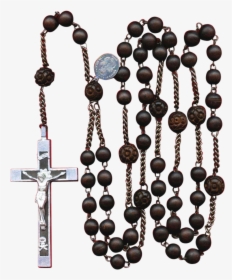 Scarce Seven Sorrows Wood Habit Rosary Aluminum & Steel - Bead, HD Png Download, Transparent PNG