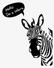 Cute Zebra Wallpapers - Black And White Mural Saying, HD Png Download, Transparent PNG