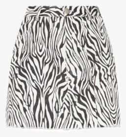 #zebra #skirt #zebraprint #blackandwhite #png - Zebra Denim Skirt, Transparent Png, Transparent PNG