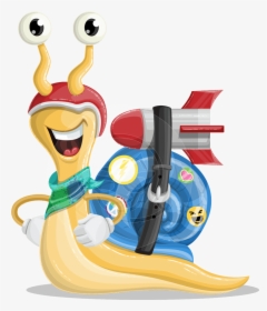 Speedy Snail Cartoon Vector Character Aka Snap The - Speedy Snail Cartoon, HD Png Download, Transparent PNG