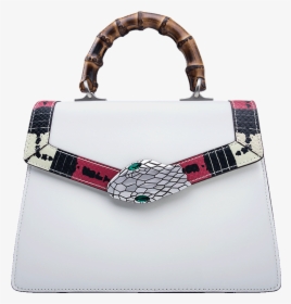 Gucci Snake Pattern Leather Bamboo Top Handle Bag - Gucci Snake Bag, HD Png Download, Transparent PNG