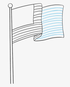 How To Draw The American Flag - Line Art, HD Png Download, Transparent PNG
