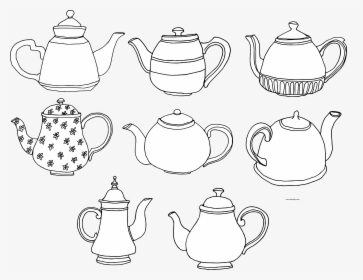 Teapot Basic Black White Clipart Png - Teapot, Transparent Png, Transparent PNG