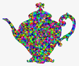 Prismatic Low Poly Vintage Teapot Clip Arts - Colourful Brain With Transparent Background, HD Png Download, Transparent PNG