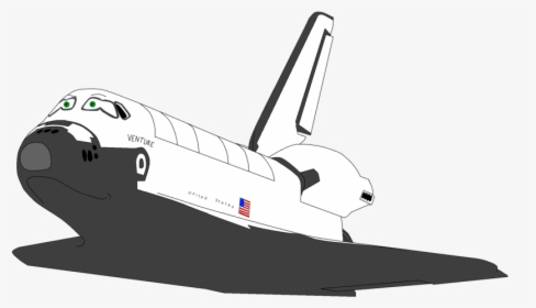 Transparent Spaceship Clipart Black And White - Space Shuttle Transparent Background, HD Png Download, Transparent PNG