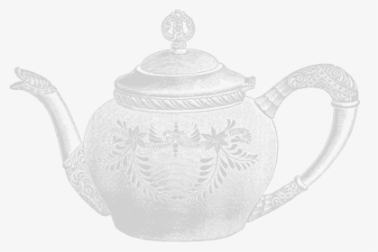 Gray Scale Teapot Digital Image - Teapot, HD Png Download, Transparent PNG