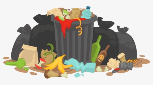 Transparent Food Clipart - Pile Of Trash Clipart, HD Png Download, Transparent PNG