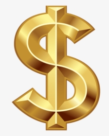 Transparent Money Sign Clipart - Gold Dollar Sign Transparent Background, HD Png Download, Transparent PNG