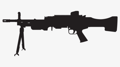 H&k Mg4 Silhouette - Machine Gun Silhouette Png, Transparent Png, Transparent PNG