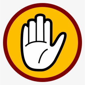 Stop Hand Logo Yellow, HD Png Download, Transparent PNG