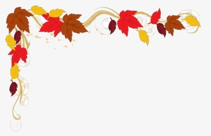 Fall Border Falling Clipart Corner Pencil And In Color - Fall Leaves Border Png, Transparent Png, Transparent PNG