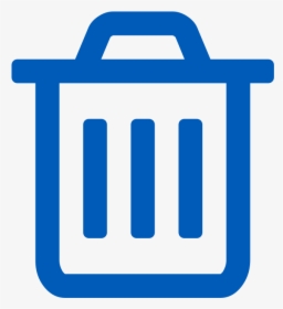 Solid Blue Icon Of A Garbage Can - Delete Button Png, Transparent Png, Transparent PNG