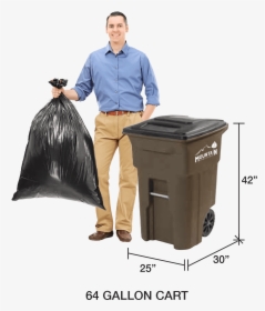 Mwr Residential - 64 Gallon Trash Can Dimensions, HD Png Download, Transparent PNG