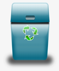 Blue Trash Can Clip Arts - Geri Dönüşüm Kutusu Resmi Çizimi, HD Png Download, Transparent PNG