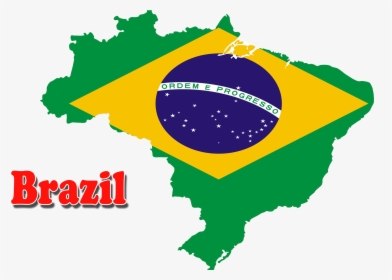 Brazil Flag Png Free Image Download - Brazil Flag Country Shape, Transparent Png, Transparent PNG
