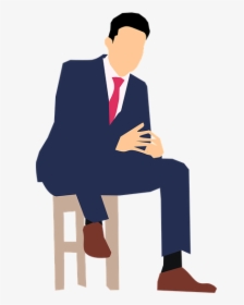 Man, Sitting, Suit, Model, Elegant - Teacher Animation, HD Png Download, Transparent PNG