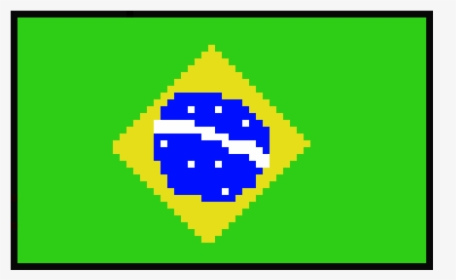 Brazil Pixel Flag, HD Png Download, Transparent PNG