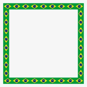 Pele Brazil Flag Border Illustration - Frame Of Brazil Png, Transparent Png, Transparent PNG