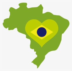 Flag Of Brazil World Map - Paranaiba On A Map Of South America, HD Png Download, Transparent PNG