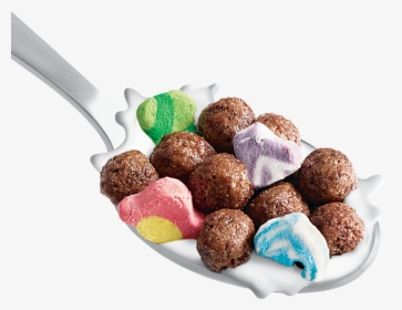 Chocolate Cereal Png - Chocolate Balls With Marshmallow Cereal, Transparent Png, Transparent PNG