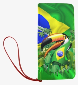 Brazil Flag With Toco Toucan Women S Clutch Wallet - Graphic Design, HD Png Download, Transparent PNG