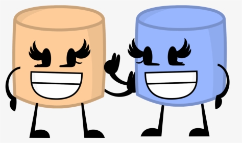 Blue Marshmallow And Chocolate Marshmallow - Bfdi Blue Marshmallow, HD Png Download, Transparent PNG