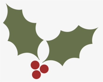 Holly Berries Transparent Png Clipart Free Download - Holly Berry Leaves Silhouette, Png Download, Transparent PNG