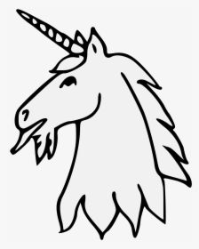 Transparent Unicorn Head Png - Unicorn Head Line Drawing, Png Download, Transparent PNG