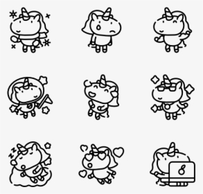 Unicorns - Hand Drawn Icon Png, Transparent Png, Transparent PNG