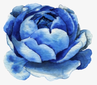 Transparent Watercolor Clipart Png - Blue Watercolor Flower Clipart, Png Download, Transparent PNG