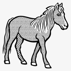 Horse Ausmalbild Coloring Book Unicorn Microsoft Word - Clipart Black And White Horse, HD Png Download, Transparent PNG
