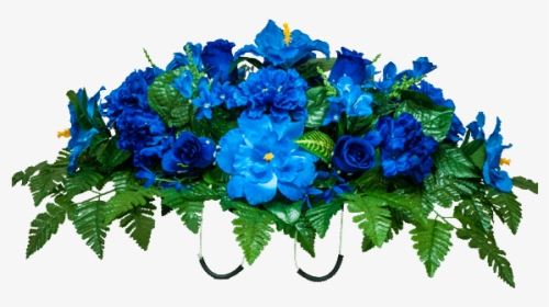 Clip Art Peony Rose And Hydrangea - Royal Blue Flower Border, HD Png Download, Transparent PNG