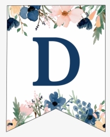Free Printable Floral Banner Letters, HD Png Download, Transparent PNG