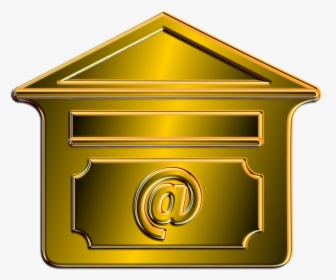 Mail Box, Letter Boxes, Mailbox, Gold, Post, Box, Metal - Gold Mail, HD Png Download, Transparent PNG