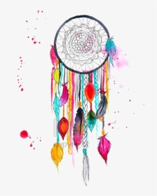 Colored Drawing Dreamcatcher - Dream Catcher Graphic Design, HD Png Download, Transparent PNG