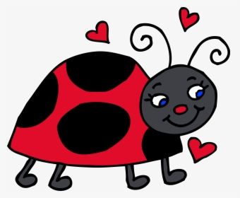 Lady Bug Google Search - Lady Bug With Hearts, HD Png Download, Transparent PNG
