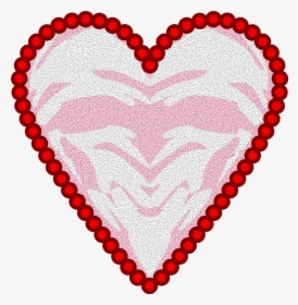 Doily Heart - Red Moti Mangalsutra Design, HD Png Download, Transparent PNG