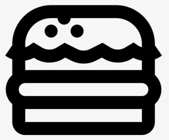 There Is A Wide, Rounded Rectangle On The Top - Burger Logo Black And White, HD Png Download, Transparent PNG