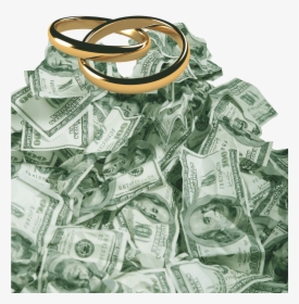 Wedding Rings On Pile Of Do - Marriage And Money Png, Transparent Png, Transparent PNG